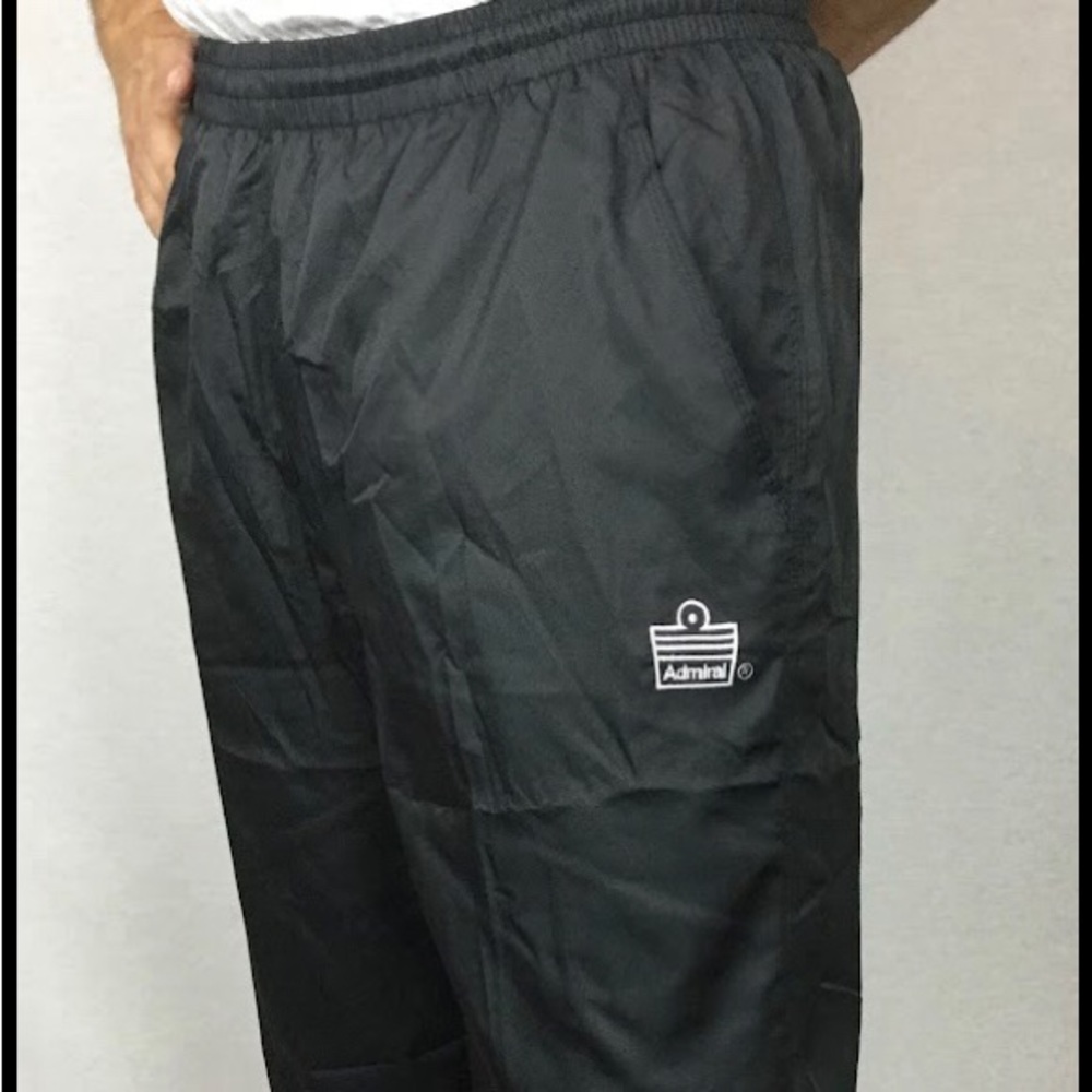 Admiral sports truck pants black elastic waistband and drawstring straight cut